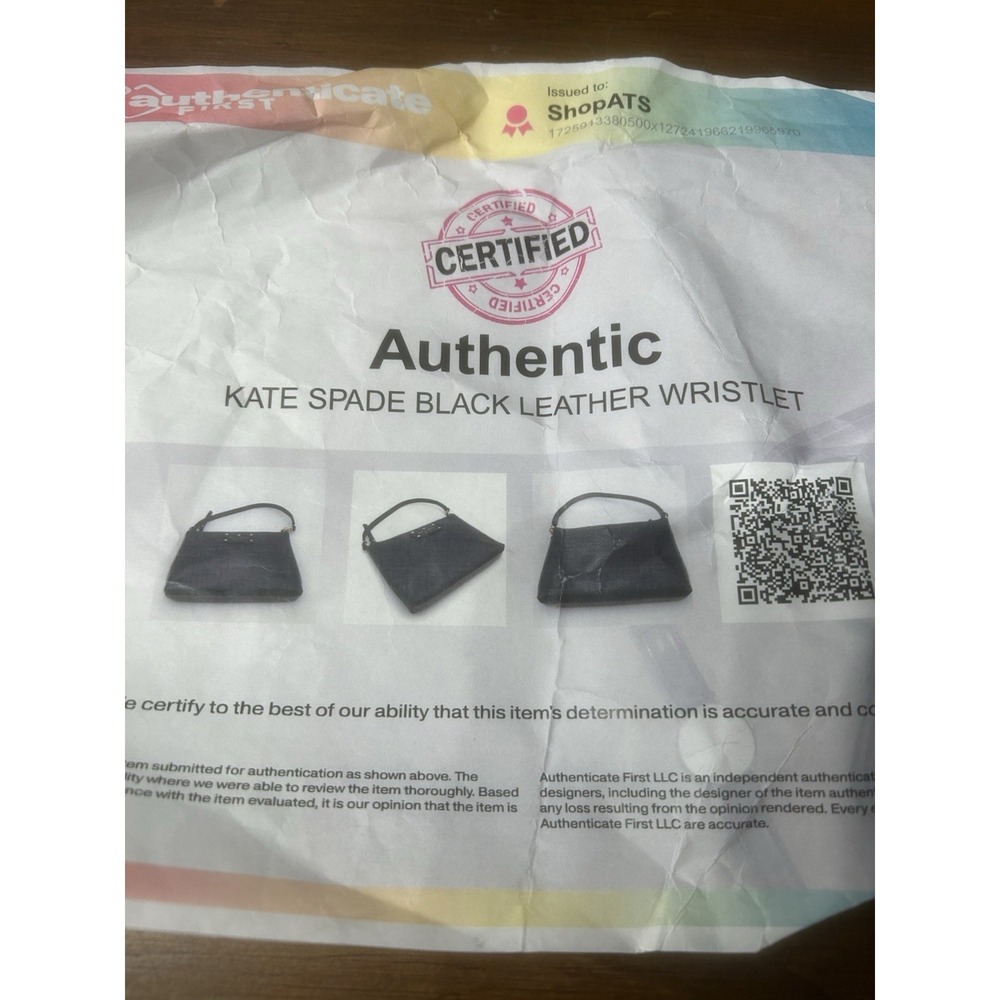 KATE SPADE Pebbled Leather Wristlet Clutch‎ Black Zip Close Pink Liner Cow - Picture 16 of 16